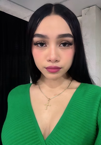 Portrait of a girl online for cam chat